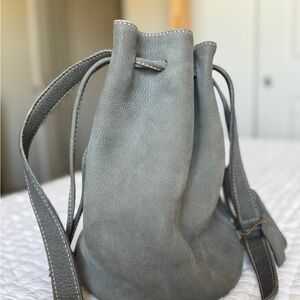 Vintage Coach Small Drawstring Nubuc 4931 in Slate